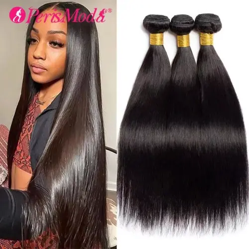 Image de Extensions Cheveux Brésiliens Remy Naturels - Noir Pur