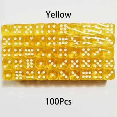 Image de Dés de Jeu 6 Faces - Lot de 100 Pièces Multicolores