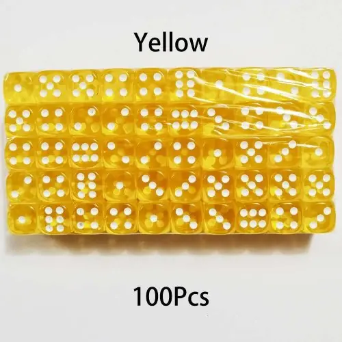 Image de Dés de Jeu 6 Faces - Lot de 100 Pièces Multicolores