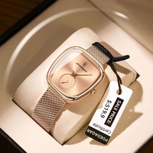 Bild von Elegante Damen-Uhr – Luxus-Design mit Edelstahl-Mesh-Armband