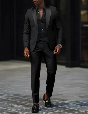 Image de Costume Homme Décontracté Slim - Veste & Pantalon 2 Pièces
