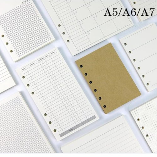 Immagine di Quaderno A5 e A6 con Fogli Mobili per Raccoglitore a Spirale – Ricarica per Organizzatore Mensile, Settimanale e Lista delle Cose da Fare – Carta di Cancelleria per Ufficio e Studio