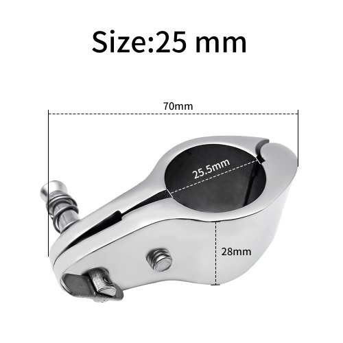 Zdjęcie Szczęki do łodzi z nierdzewnej stali 316 – mocowanie Bimini 22-32 mm