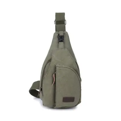 Image de Sac Bandoulière Homme Toile & Cuir - Élégant & Fonctionnel