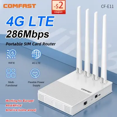 Image de Routeur 4G WiFi 6 Portable 300 Mbps avec 4 Antennes