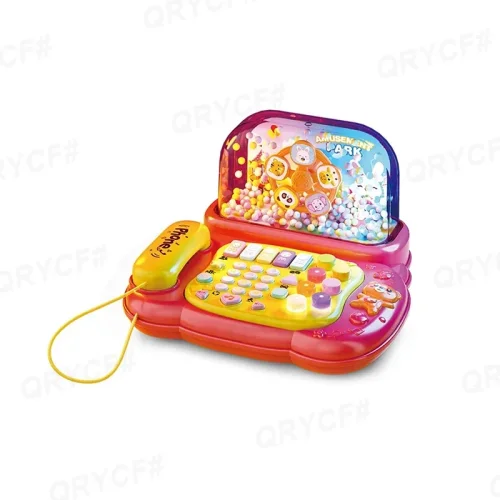 Afbeelding van Elektrische telefoon speelgoed cartoon piano muziek licht activiteit multifunctioneel kind muzikaal leren speelgoed voor kinderen kerstcadeaus