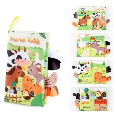 Image de Livre en Tissu pour Bébé - Jouet Éducatif avec Queue d'Animal