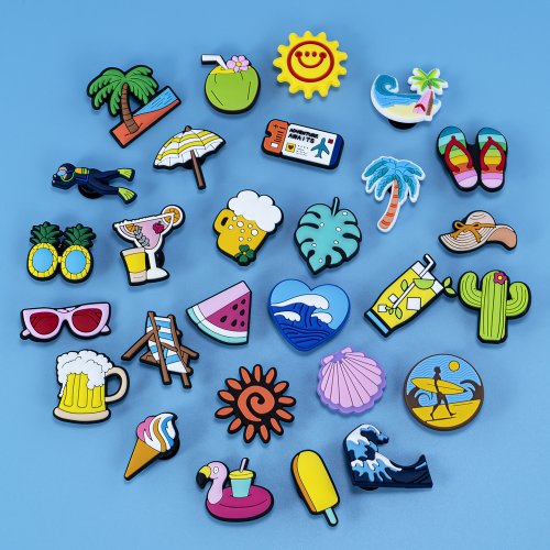 Afbeelding van Hawaiï Stijl Schoencharmes – Zomerse Sfeer voor Jouw Schoenen