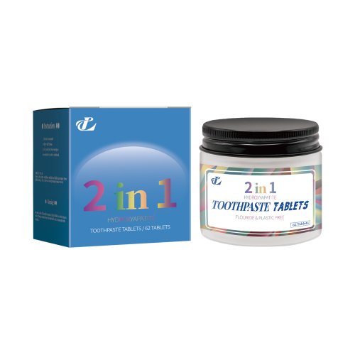 Imagen de Tabletas masticables de hidroxapatita natural para blanqueamiento dental, eliminación de manchas y cuidado bucal completo en viajes