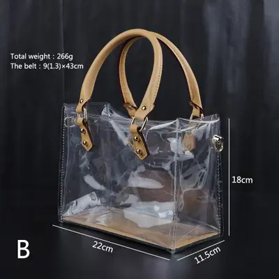 Image de Kit DIY Sac Transparent avec Sangle Cuir - Bricolage Mode