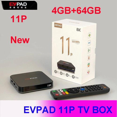 Zdjęcie [Oryginalny] Evpad 11P 2025 TV Box Android TV Box 4G64G najlepszy dekoder i 11s popularny w Korei, Japonii, USA, Singapurze, Kanadzie, Wielkiej Brytanii, Australii, FM 10P
