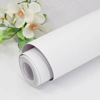 Image de Papier Peint Auto-Adhésif Vinyle Mat - Blanc, Gris, Noir