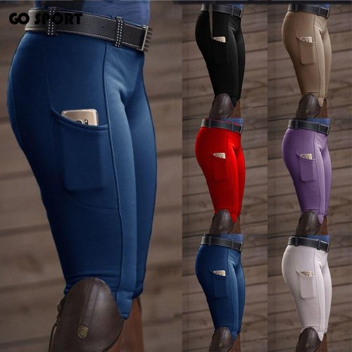 Immagine di Pantaloni Equestri Slim con Tasca per Telefono