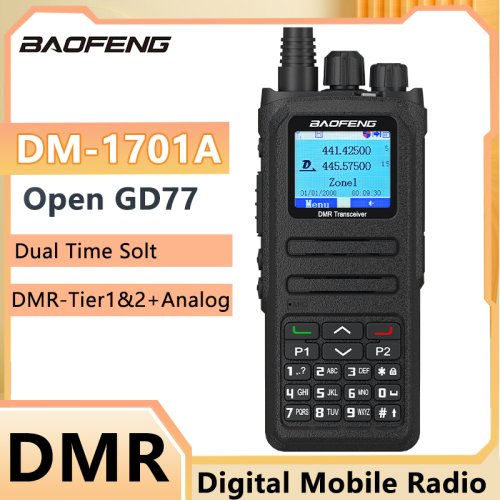 Immagine di DM-1701A Aggiornamento Aperto GD77 Baofeng DMR Digitale DM-1701 Walkie Talkie Longe Range Dual Mode Analogico Dual Time Slot Livello 1 + 2 Radio