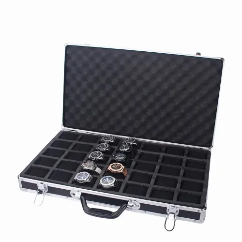Image de Boîte à Montres 35 Fentes - Aluminium Premium
