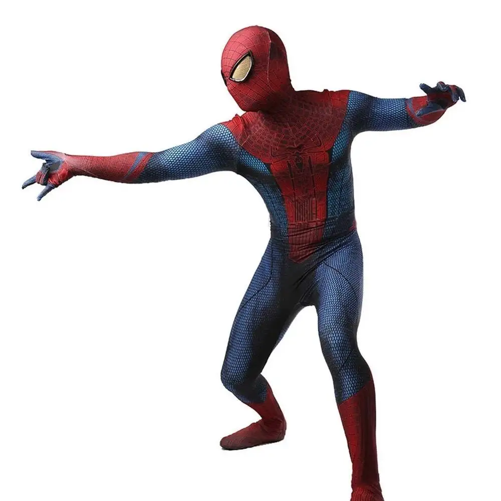 Immagine di Halloween Uomini Adulti TASM 1 Spider Costume Cosplay L'incredibile Supereroe Zentai Suit Body Uomo Party Tuta