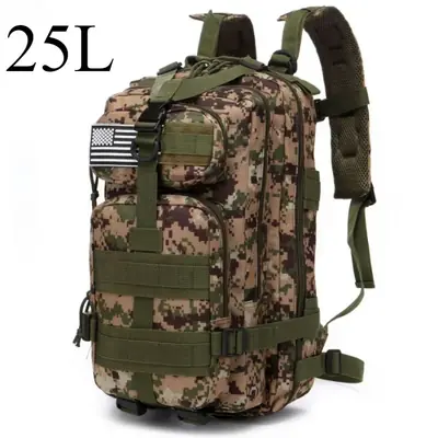 Image de Sac à dos tactique 25L/50L - Idéal pour la randonnée, le camping et l'aventure