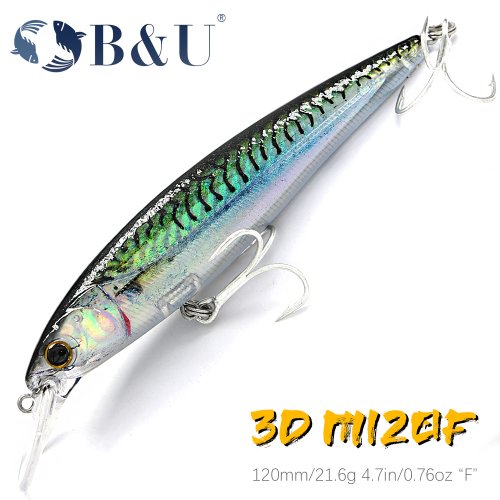 Image of Premium Floating Minnow Saltwater Fishing Lure – Trolling Crankbait Hard Bait Wobbler for Sea Bass and Trout