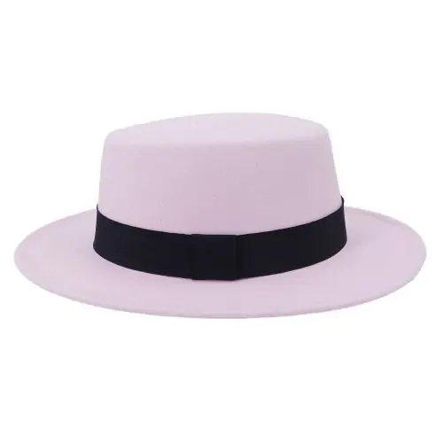 Image de Chapeau Fedora Large Bord - Noir, Vert, Crème