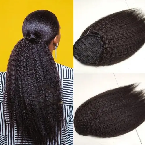 Image de Queue de Cheval Droite Remy 1B - Cheveux Humains Naturels