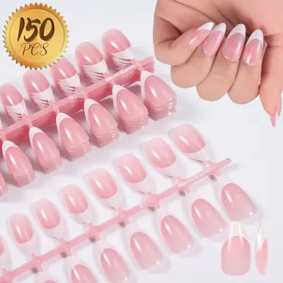 Image de Ongles Faux Français Prêts à Porter - 150 Pièces