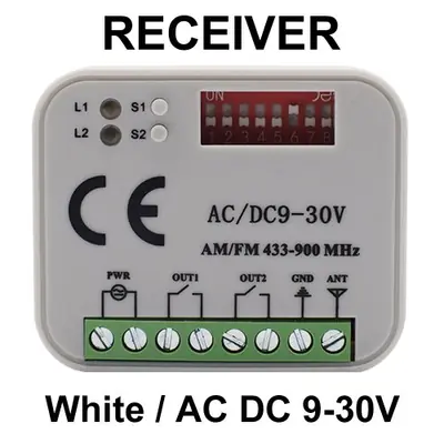 Image de Récepteur Universel 300/900 MHz pour Porte de Garage - 2 Canaux