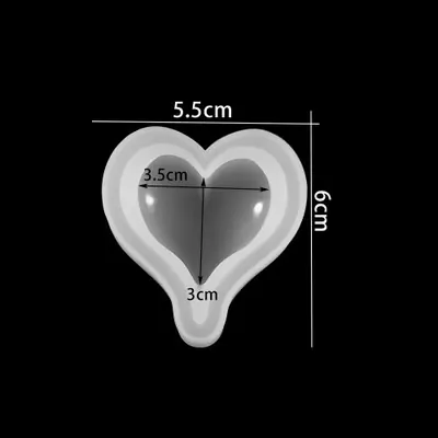 Image de Moules Coeur en Silicone 3D - Création de Bijoux & Décoration
