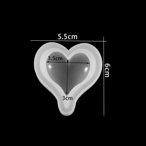 Image de Moules Coeur en Silicone 3D - Création de Bijoux & Décoration