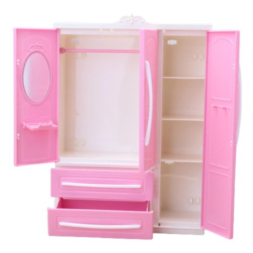 Immagine di Guardaroba Miniatura per Bambole con Accessori di Moda e Mobili Creativi – Set Gioco di Ruolo per Bambini, Regalo Ideale per Ragazze