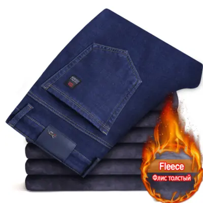 Image de Jean Hiver Homme Slim Chaud - Denim Polaire Épais