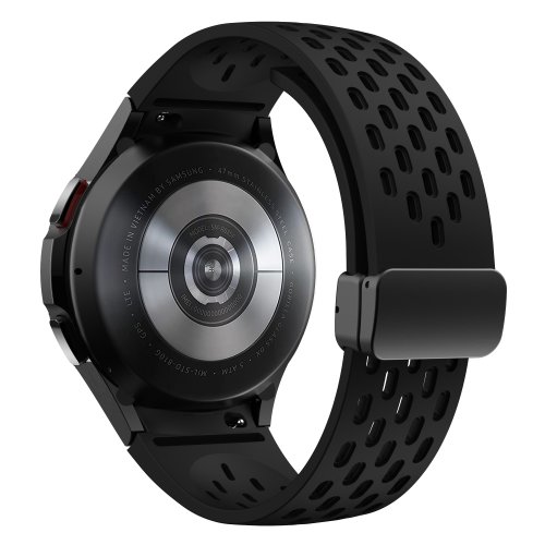 Afbeelding van Siliconen Horlogeband voor Samsung Galaxy Watch 7, 6, 5, 4 (40mm, 44mm, 45mm, 43mm, 47mm) met Magnetische Gesp – Klassieke Armband zonder Gaten