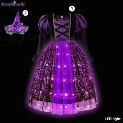 Image de Robe de Sorcière Lumineuse LED pour Filles