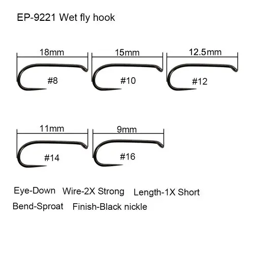 Mouillé mouche crochet 9221