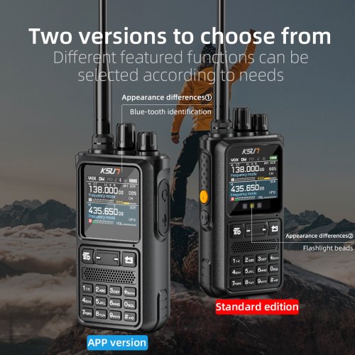 Immagine di Walkie Talkie Professionale 10W UV-110D a Lungo Raggio con Bluetooth, App per Tutte le Bande e Potente Ricetrasmettitore per Radioamatori