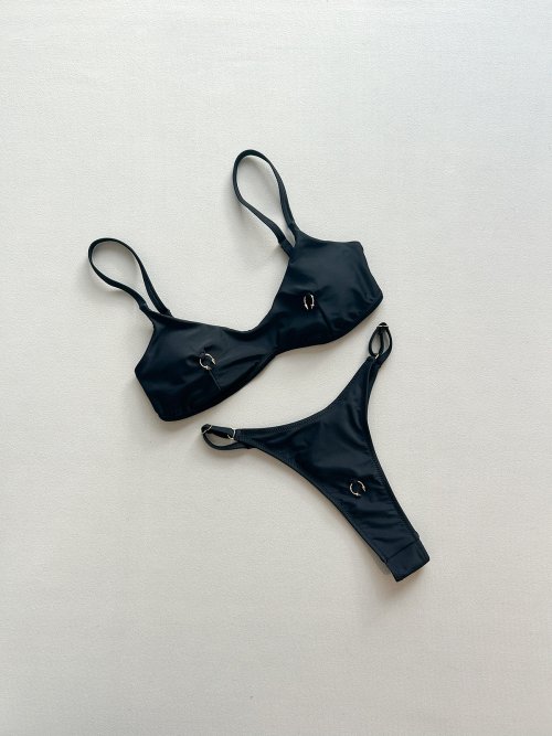 Image of Elegant High-Cut Push-Up Bikini Set for Women – Sexy Thong Bottom & Lift-Up Top Swimwear for Beach, Pool, and Summer Vibes