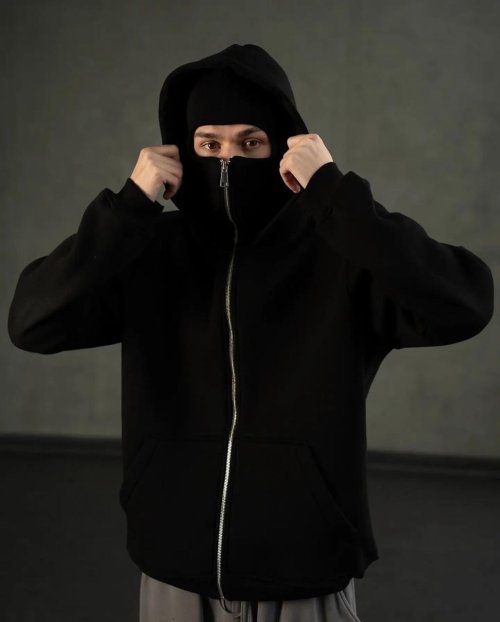 Afbeelding van Warmte & Stijl: Heren Winter Hoodie met Gezichtsmasker