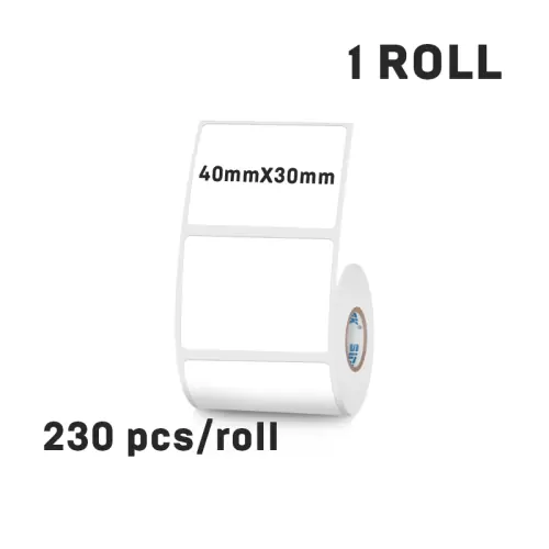 Image de Étiquettes Thermiques Blanches 40mm - Idéales pour Vêtements & Aliments