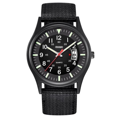 Immagine di Orologio da Uomo 2023 in Nylon di Design Moderno, Orologio Militare con Quadrante Quartz e Data, Elegante e Resistente per un Look Sportivo
