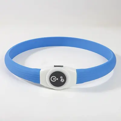Image de Collier LED Étanche pour Chien - Lumière de Sécurité Nocturne