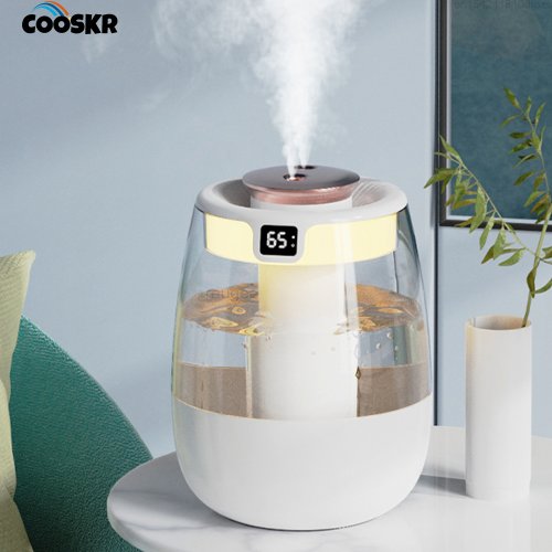 Bild von Luftbefeuchter, professioneller Doppel-Sprühanschluss mit großer Kapazität, kühler Nebelmacher für Zuhause, Zimmer, Büro, stummgeschalteter Desktop-Luftbefeuchter