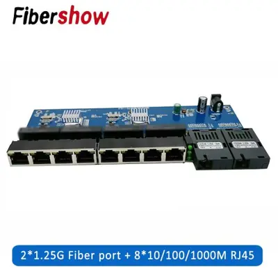Image de Commutateur Gigabit 8 RJ45 + 2 Fibre SC - PCBA