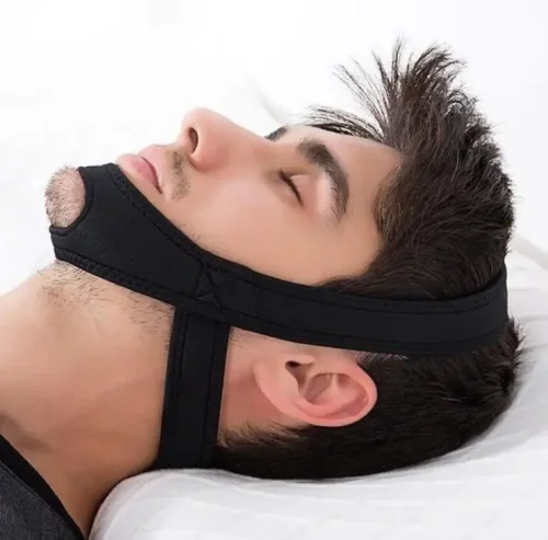 Afbeelding van Nieuwe Neopreen Anti Snurken Stop Snurken Kinband Riem Anti Apneu Kaak Oplossing Slaap Ondersteuning Apneu Riem Verstelbare Slaap Care Tool