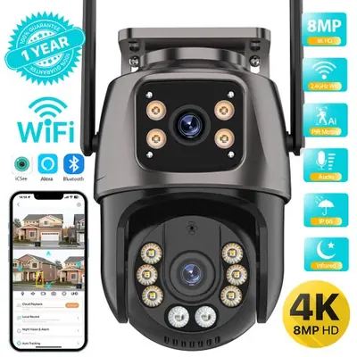 Caméra de Surveillance Extérieure 4K avec IA et Suivi Automatique