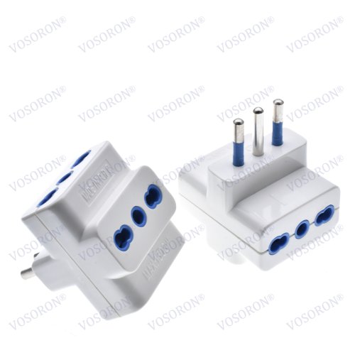 Image of Universal Italy Travel Plug Adapter with 3-Way Socket and Multi-Port Outlet – Italian Standard 10A 250V Power Solution