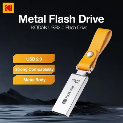 Image de Clé USB Métal Kodak - 32Go/64Go avec Lanière