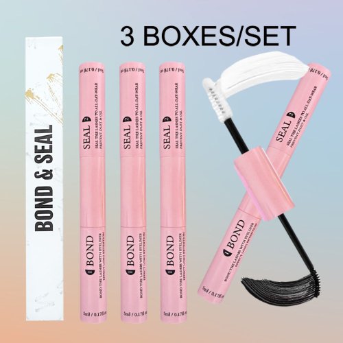 Image of Natural Lash Bond & Seal Kit with 10ml Super Strong Hold Glue, 5ml Remover, and Precision Tweezers for Long-Lasting Lash Extensions