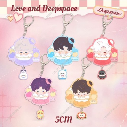 Zdjęcie Zawieszka Cosplay Anime Love and DeepSpace – Figurki Sylus, Xavier, Zayne, Rafayel, Caleb 5 cm – Idealny Prezent dla Fanów
