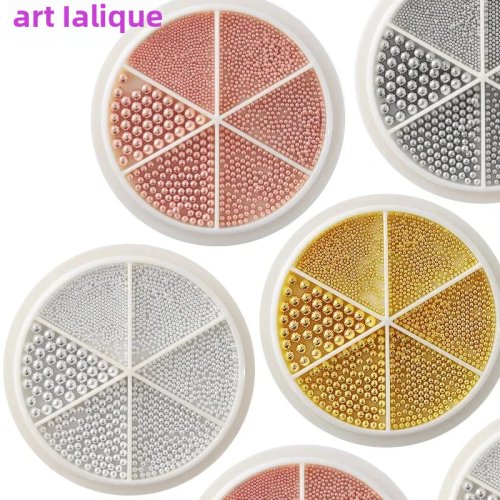 Afbeelding van Stijlvolle Nail Art Kralen – Rose Goud & Zilver voor DIY Manicure