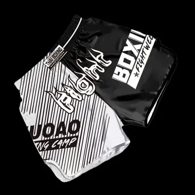 Image de Short de Muay Thai Satin Brodé - Boxe, Kickboxing & MMA