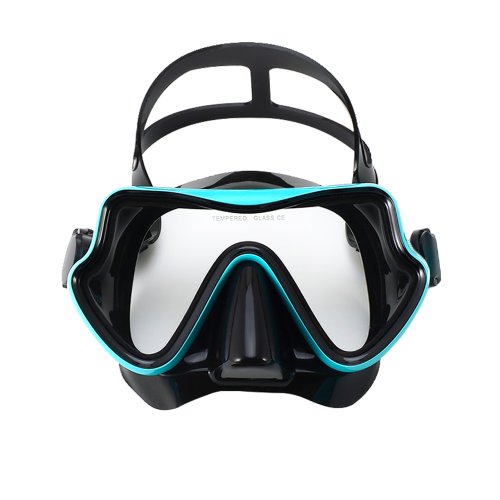 Immagine di Maschera Subacquea da Nuoto con Occhialini Panoramici HD in Silicone e Vetro Temperato, Antiappannamento con Copertura Nasale per Giovani Adulti